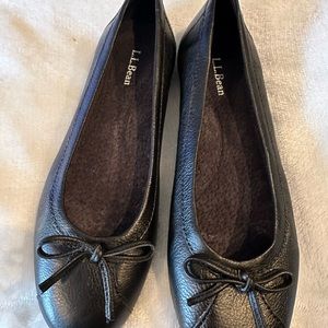 LL Bean leather ballet flats New $29